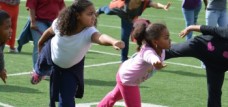 young girls in fitness class at let's move dc
